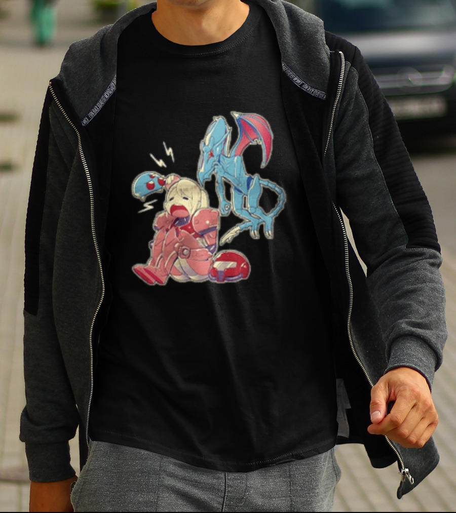 Samus Aran Metroid Bonk Cute Ridley And Chibi T-Shirt