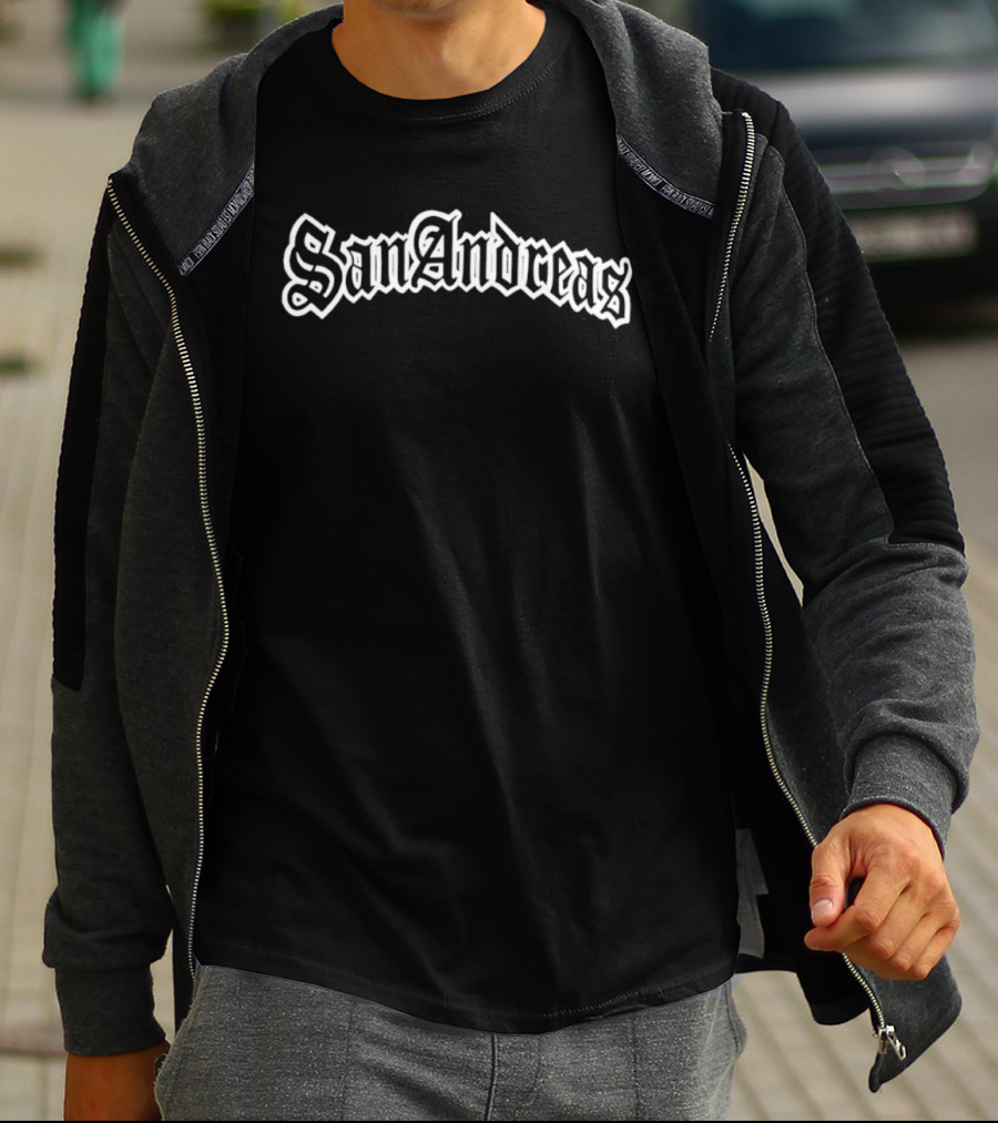 San Andreas Grand Theft Auto GTA Video Game Classic Font T-Shirt
