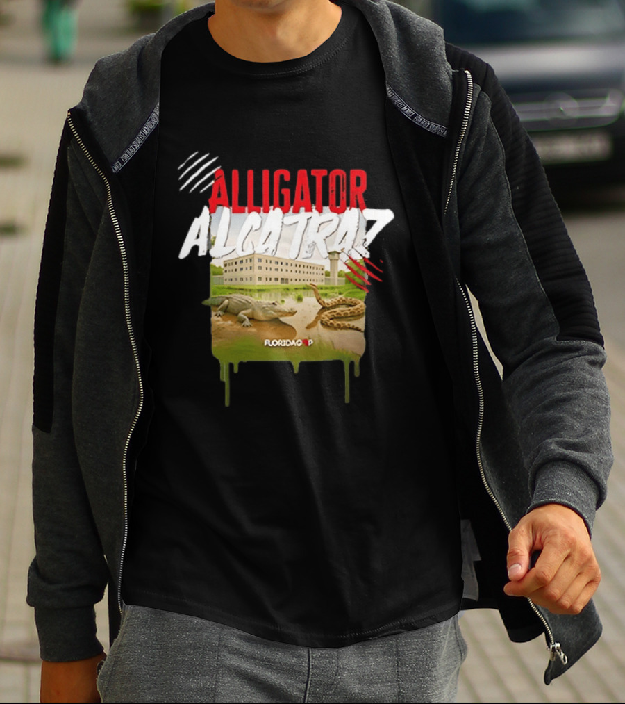 Alligator Alcatraz Florida Wildlife Scene T-Shirt