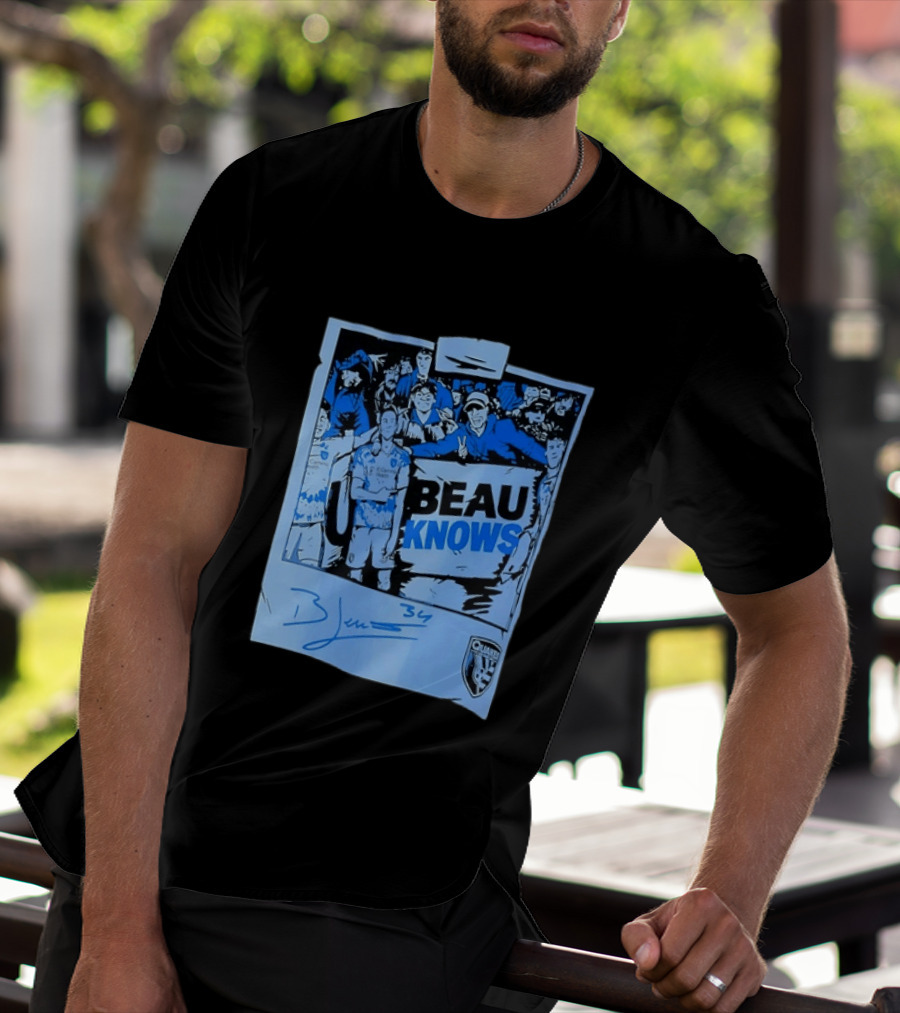 Beau Knows San Jose Earthquakes Soccer Fan Art Blue Signature T-Shirt
