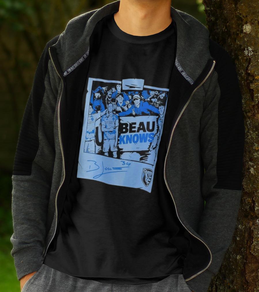 Beau Knows San Jose Earthquakes Soccer Fan Art Blue Signature T-Shirt