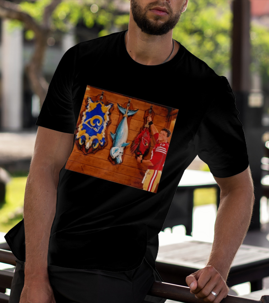 Brock Purdy San Francisco 49ers Los Angeles Rams Miami Dolphins Arizona Cardinals Victory Display T-Shirt
