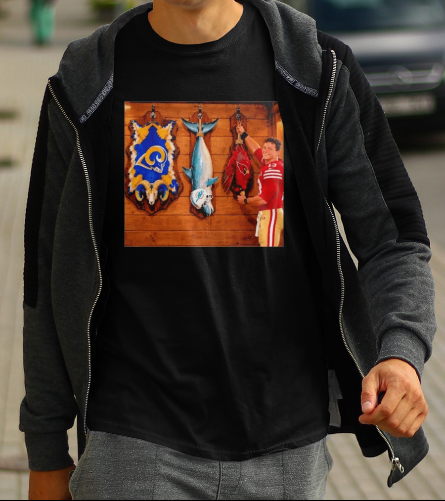 Brock Purdy San Francisco 49ers Los Angeles Rams Miami Dolphins Arizona Cardinals Victory Display T-Shirt