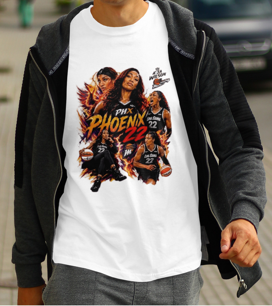 A'ja Wilson PHX Mercury Phoenix Los Suns 22 Basketball T-Shirt