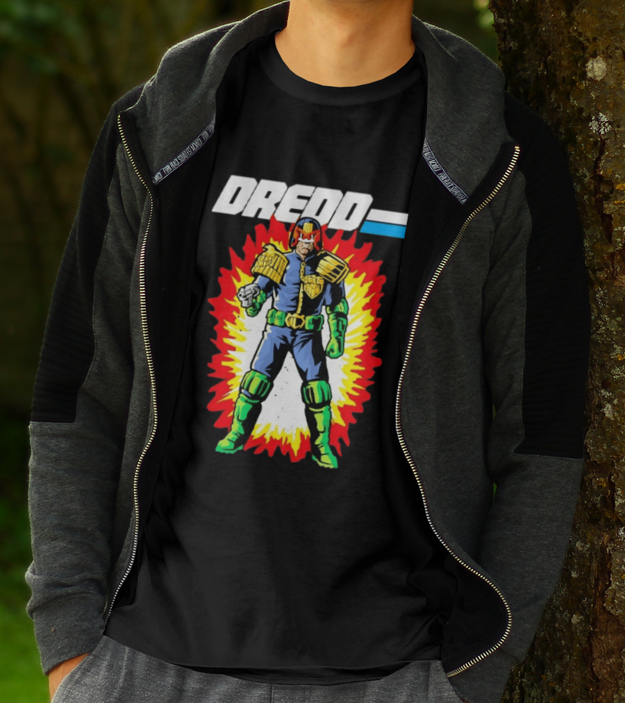Judge Dredd 2000 AD Comic Sci Fi Hero Burst T-Shirt