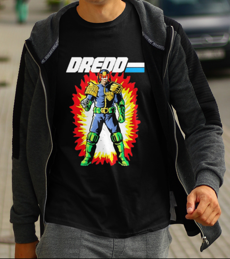 Judge Dredd 2000 AD Comic Sci Fi Hero Burst T-Shirt