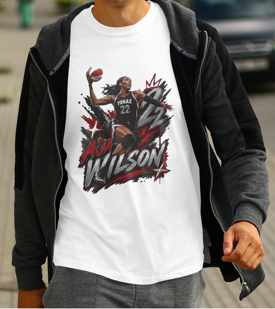A'ja Wilson Vegas 22 Basketball Star T-Shirt