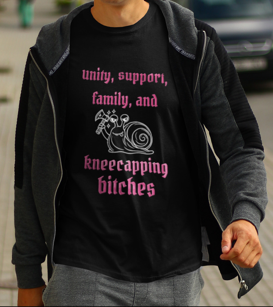 Unity Support Family And Kneecapping Bitches Snail T-Shirt