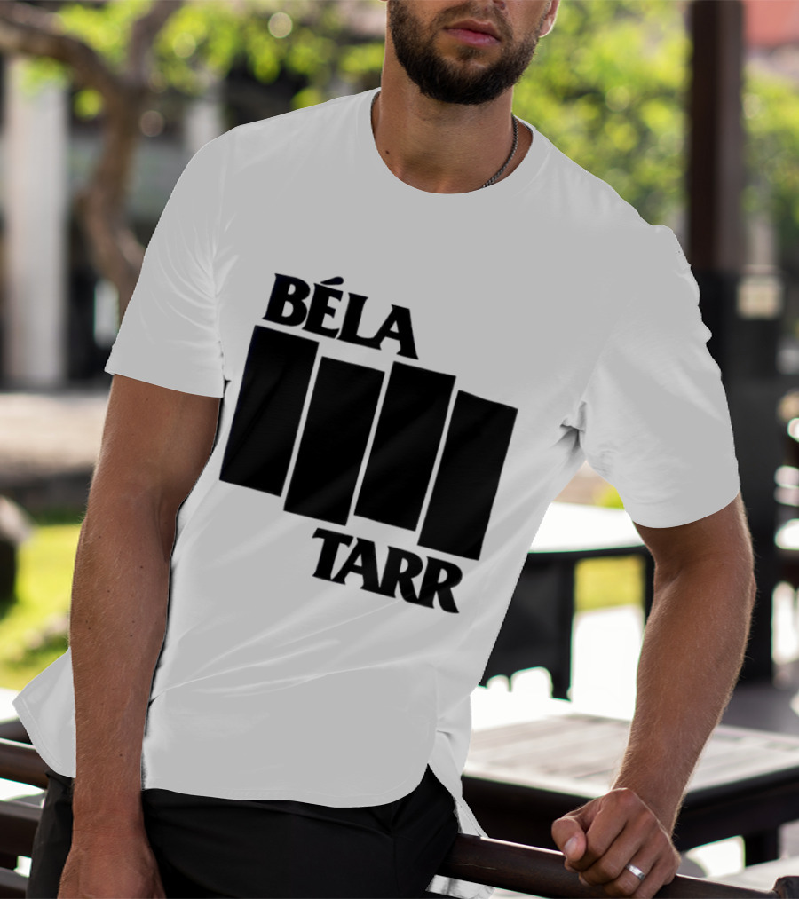Béla Tarr Block Logo Homage Black Flag T-Shirt