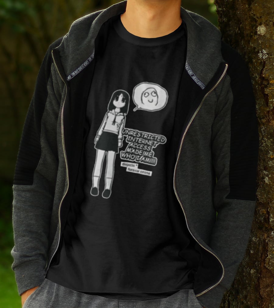 Lucky Star Kagami Hiiragi Unrestricted Internet Access Forever Anime Distincta T-Shirt