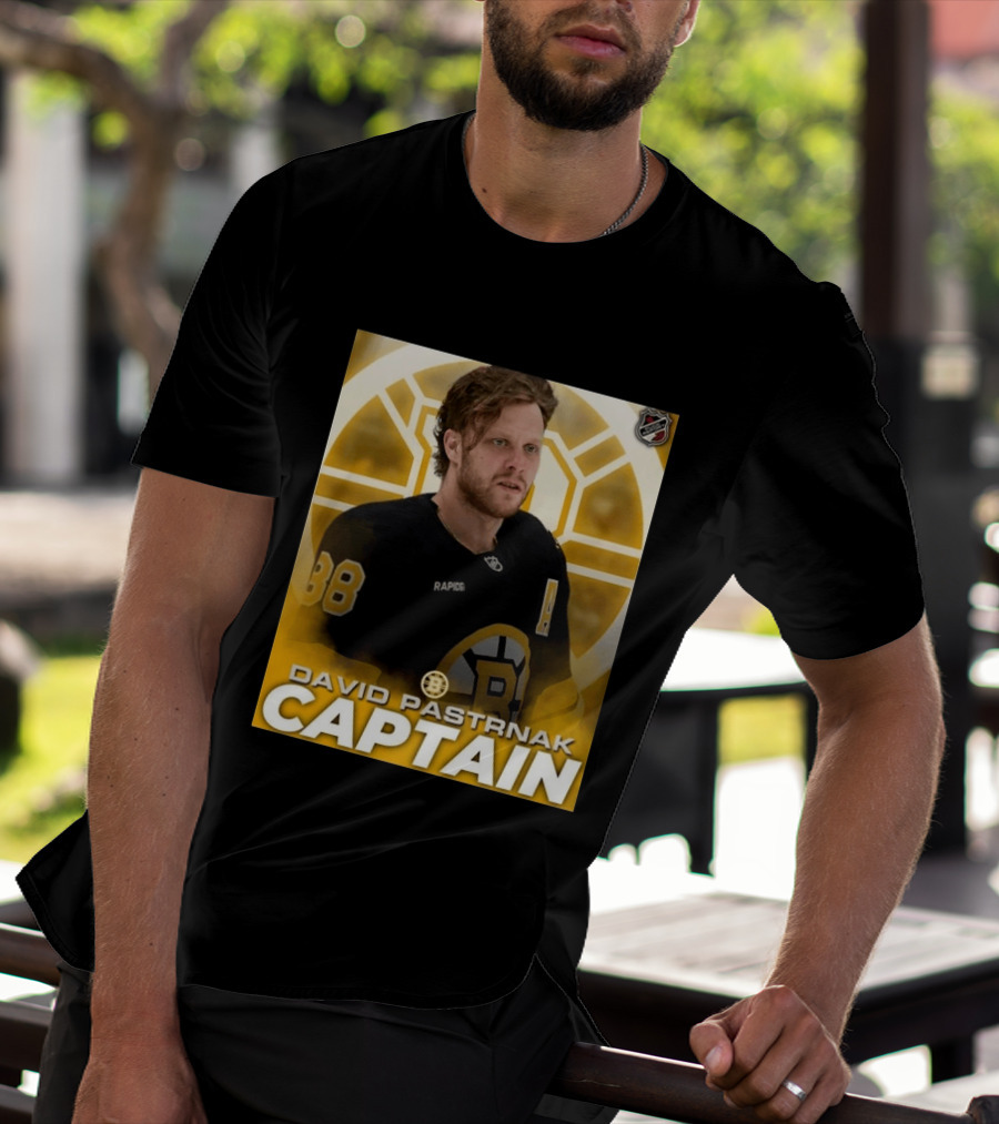 David Pastrnak Captain Boston Bruins NHL Hockey 88 T-Shirt