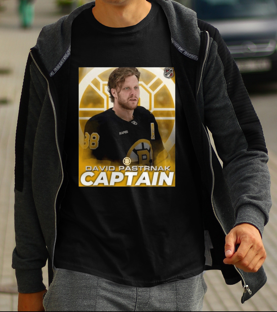 David Pastrnak Captain Boston Bruins NHL Hockey 88 T-Shirt
