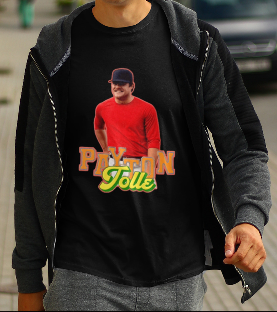 Payton Tolle Smiling Wearing Red With Baseball Cap T-Shirt