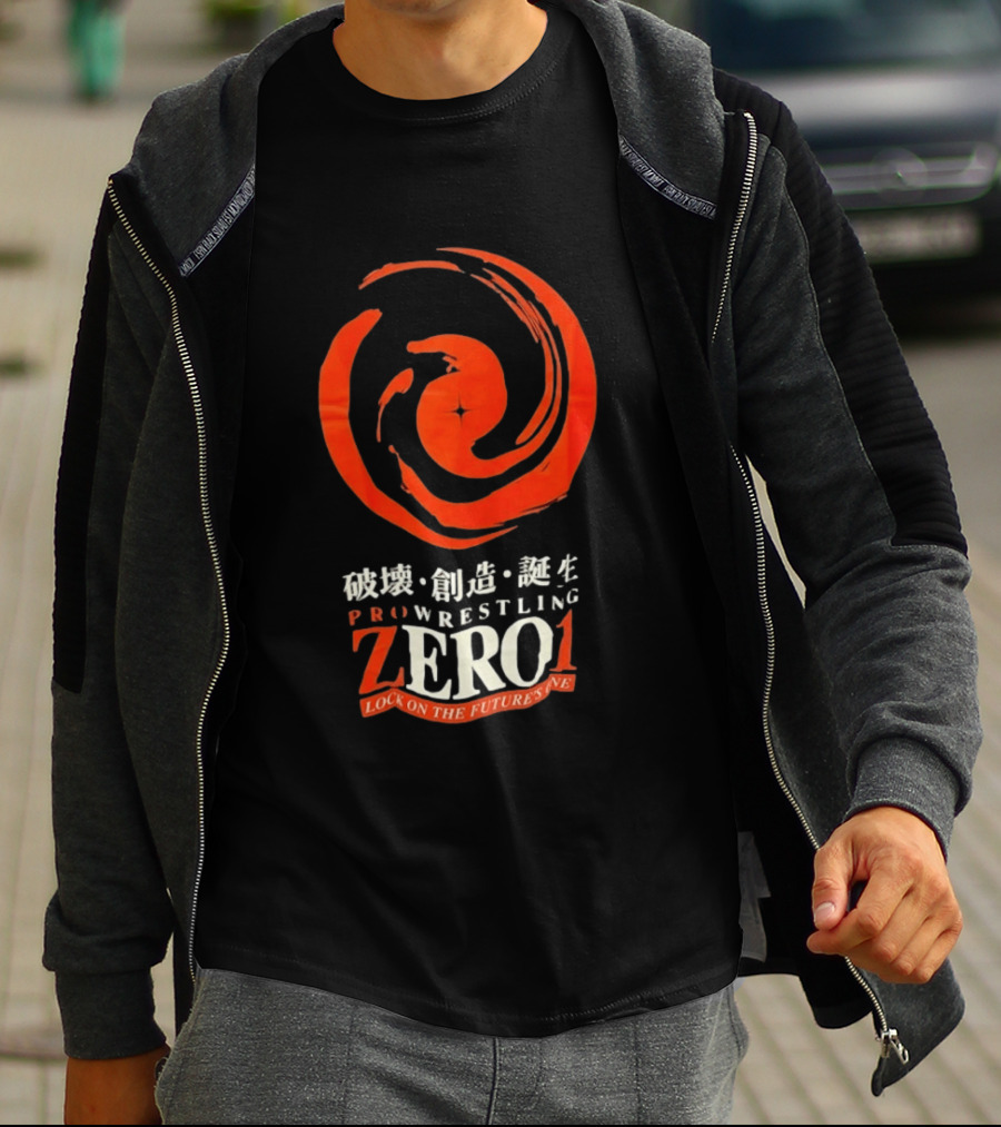 Pro Wrestling Zero1 Lock On The Future's One Breaking Creativity Birth T-Shirt
