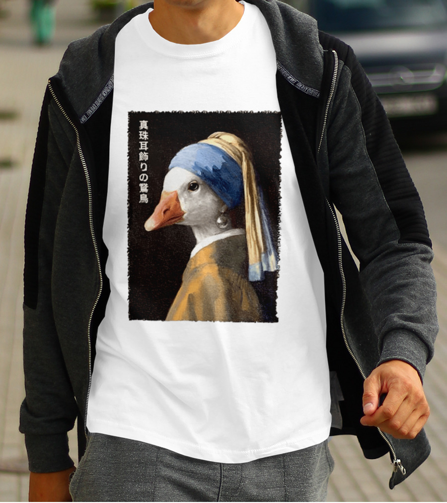 Goose With A Pearl Earring Meme Japanese T-Shirt