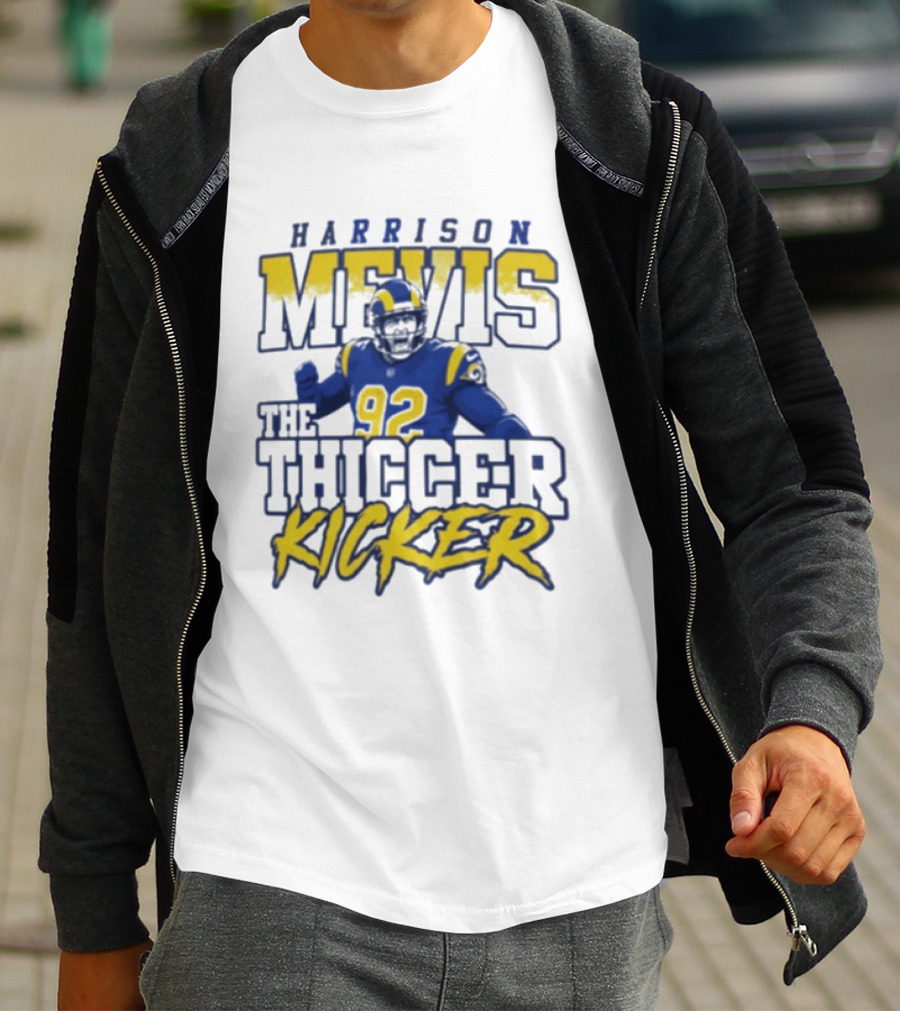 Harrison Mevis The Thiccer Kicker Rams #92 T-Shirt