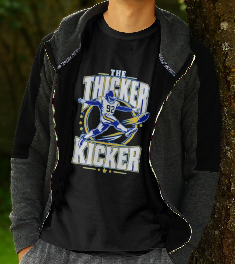 Harrison Mevis The Thiccer Kicker LA Rams #92 Football T-Shirt