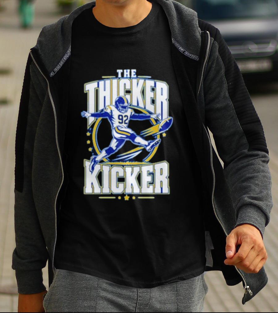 Harrison Mevis The Thiccer Kicker LA Rams #92 Football T-Shirt