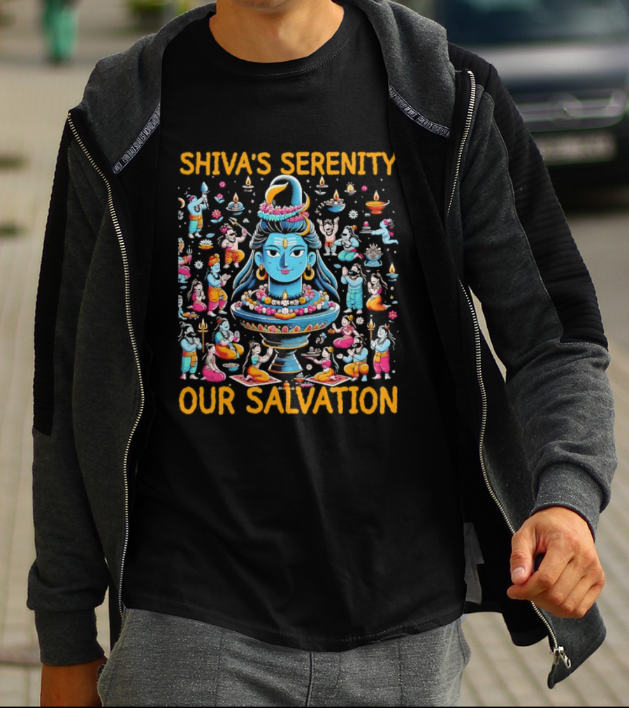 Shiva's Serenity And Salvation Lord Shiva With Divine T-Shirt