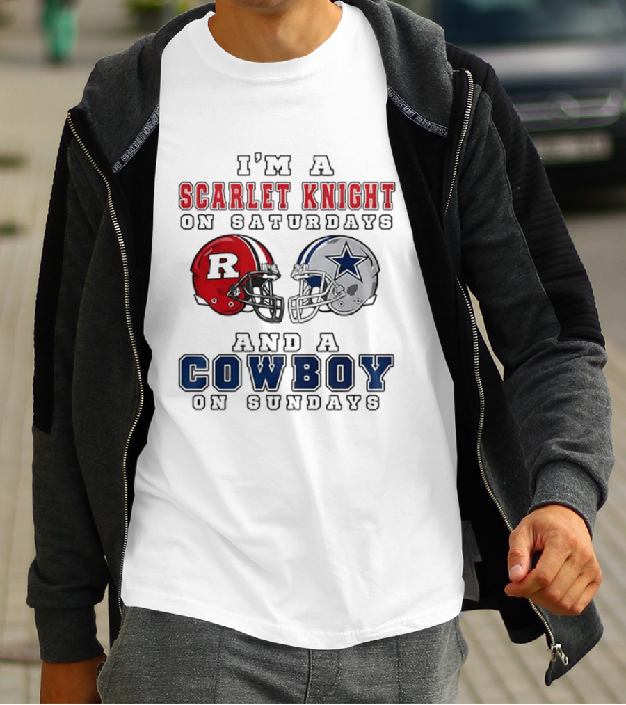 Rutgers Scarlet Knight On Saturdays Dallas Cowboy On Sundays T-Shirt