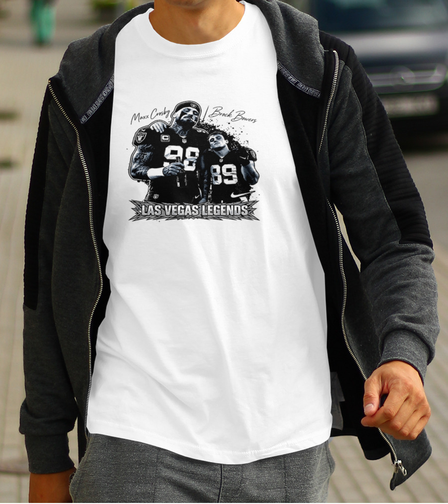 Maxx Crosby Brock Bowers 89 Las Vegas Legends 98 T-Shirt