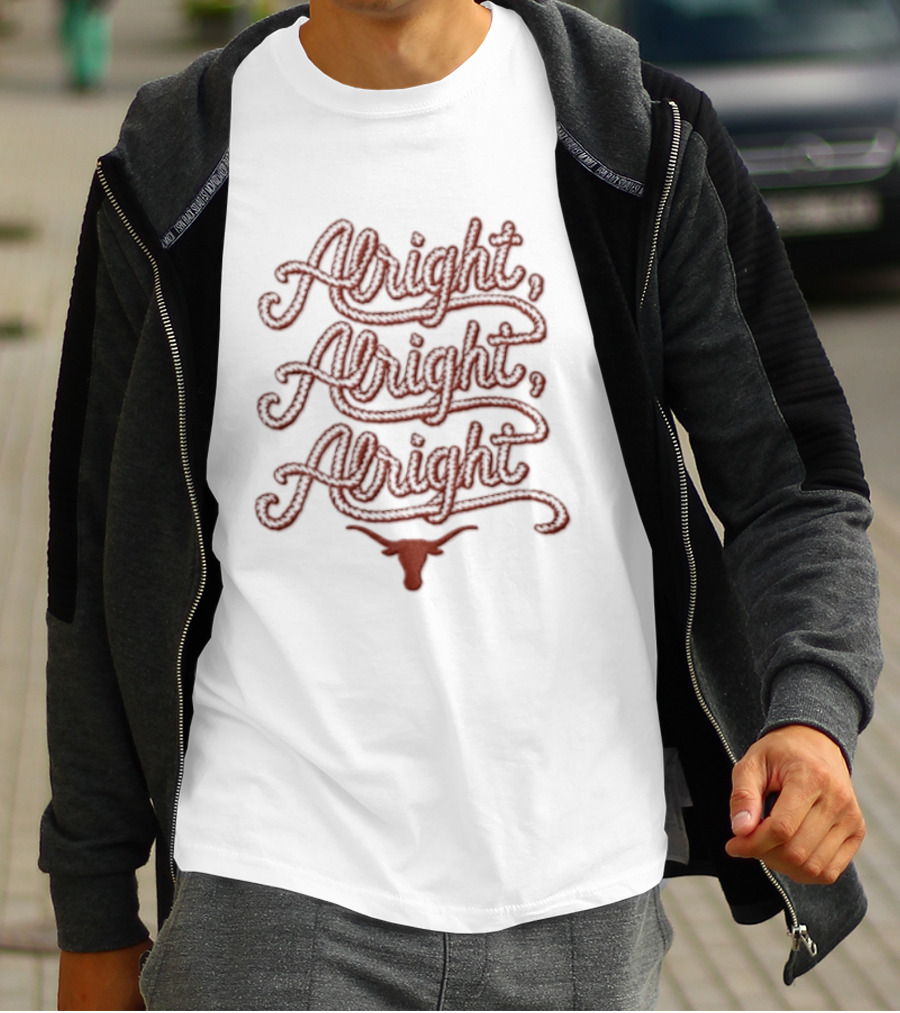 Texas Longhorns Alright Alright Alright Script T-Shirt