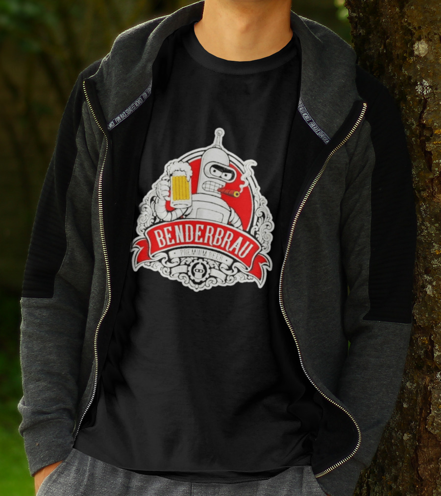 Benderbrau Premium Beer Futurama Bender T-Shirt