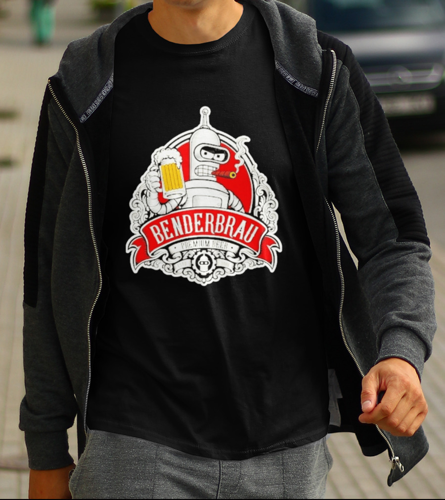 Benderbrau Premium Beer Futurama Bender T-Shirt