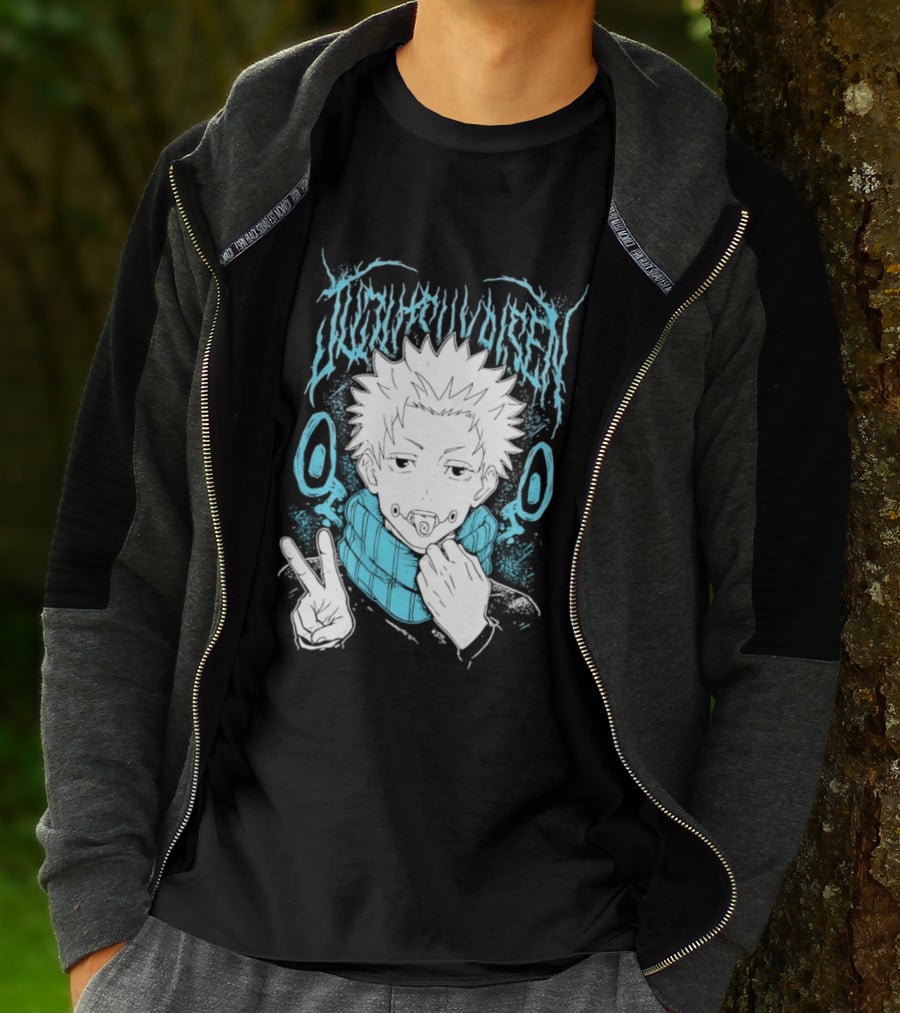 Jujutsu Kaisen Yuji Itadori Anime Manga Peace Sign T-Shirt