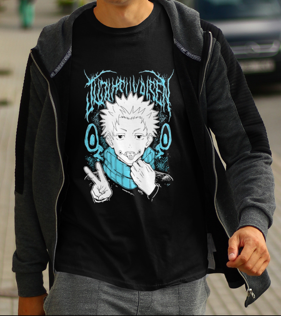 Jujutsu Kaisen Yuji Itadori Anime Manga Peace Sign T-Shirt
