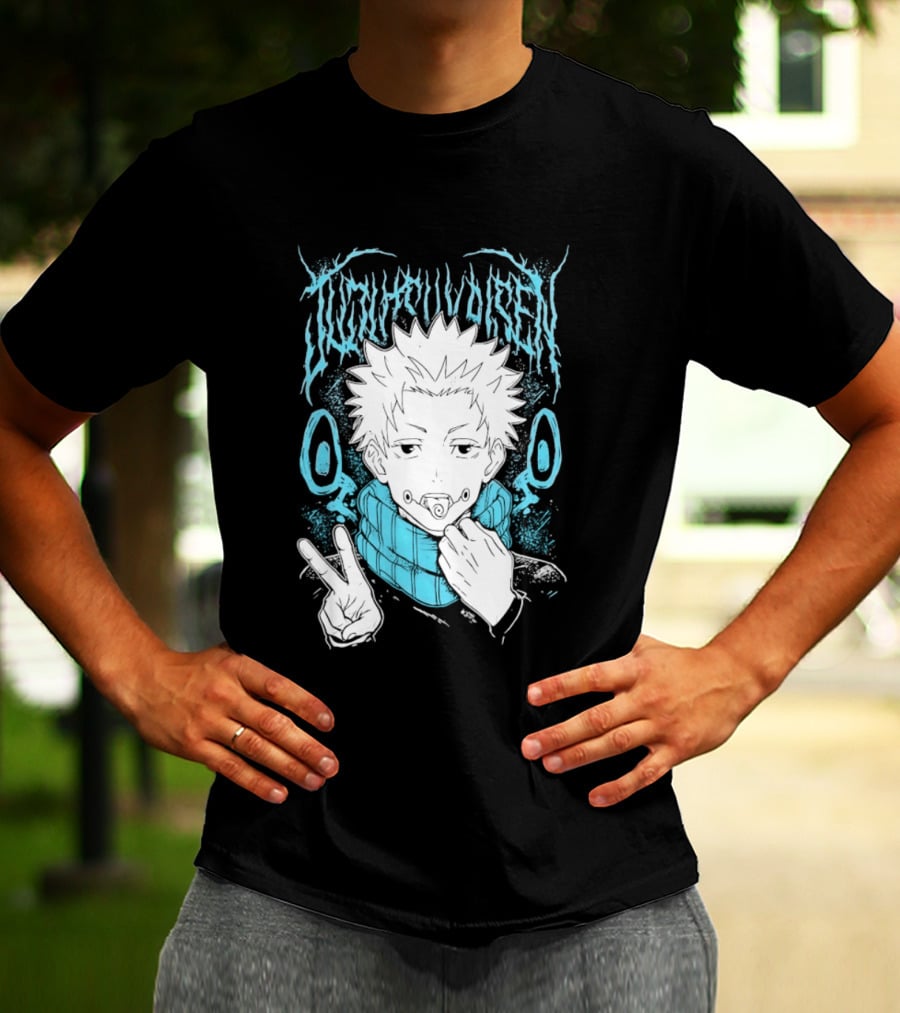 Jujutsu Kaisen Yuji Itadori Anime Manga Peace Sign T-Shirt