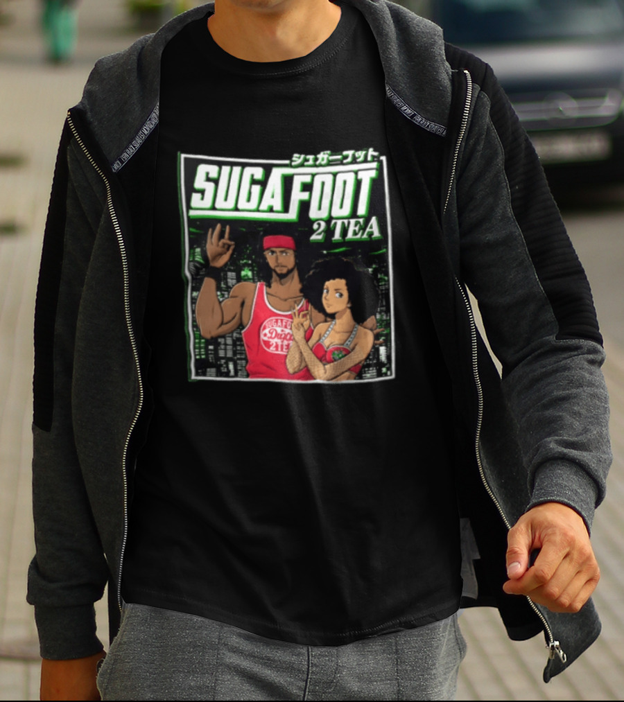 Sugafoot 2 TEA Anime Duga Man With Dreadlocks Woman With Afro T-Shirt