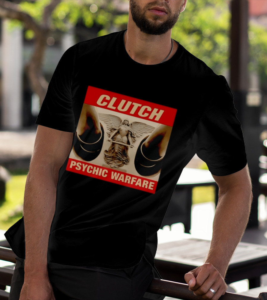 Clutch Psychic Warfare Angel Hard Rock Music T-Shirt
