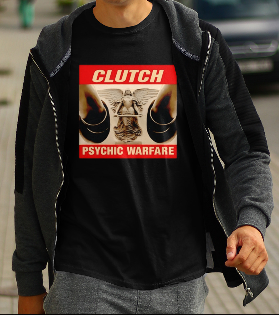 Clutch Psychic Warfare Angel Hard Rock Music T-Shirt