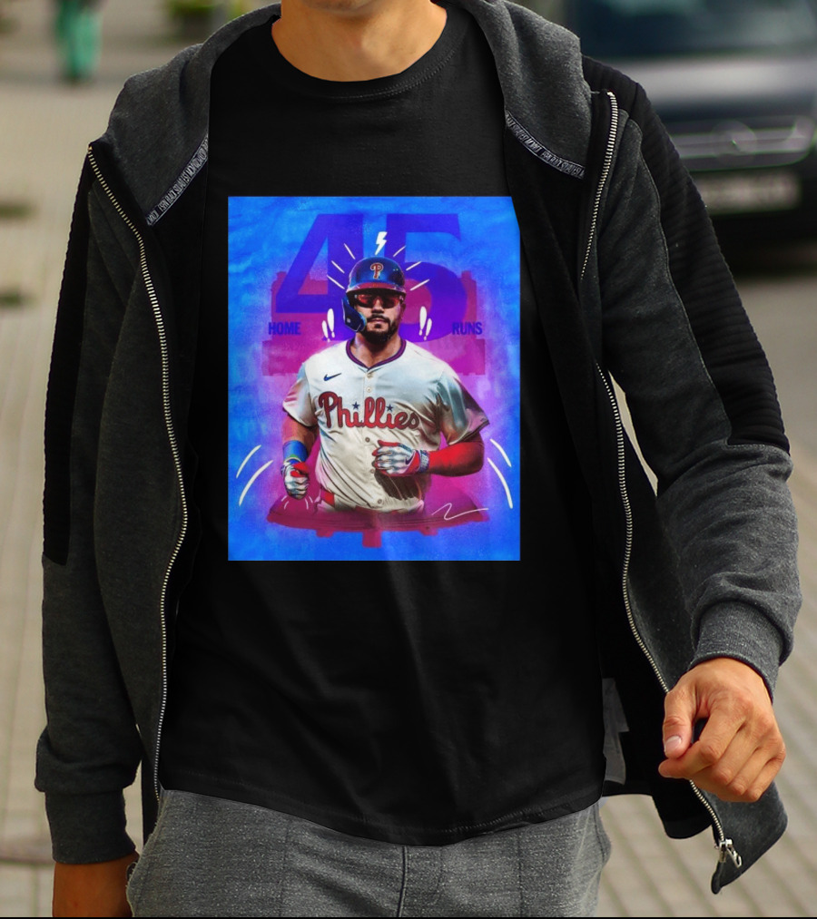 Kyle Schwarber 45 Home Runs Phillies MLB Leaderboard Season T-Shirt