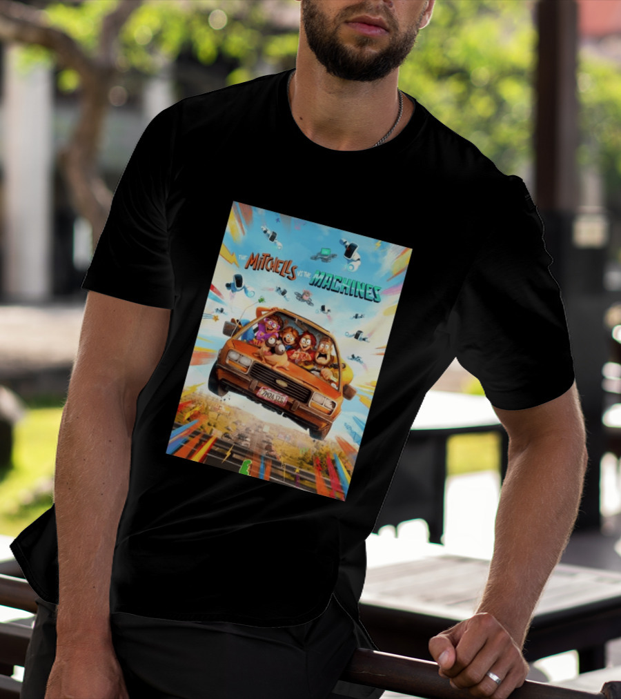 The Mitchells Vs The Machines Animated Family Adventure Robot Chaos T-Shirt