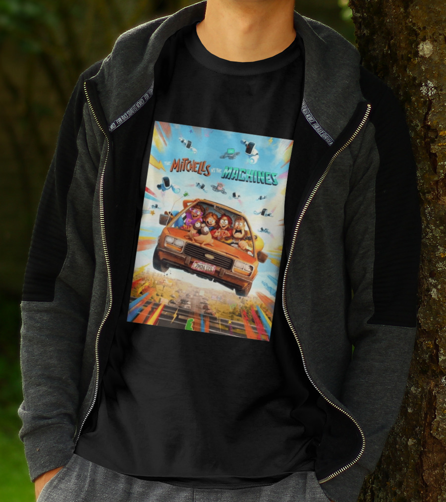 The Mitchells Vs The Machines Animated Family Adventure Robot Chaos T-Shirt