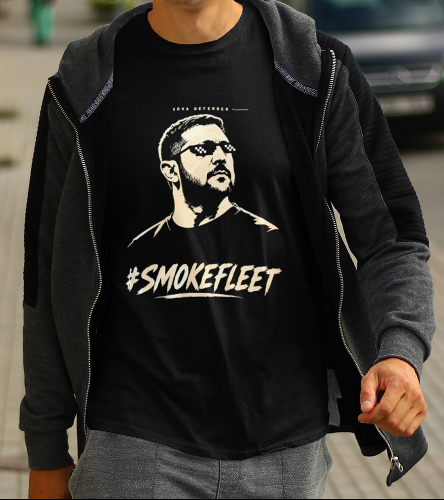 Vova Defender Smokefleet Thug Life Pixelated Sunglasses T-Shirt