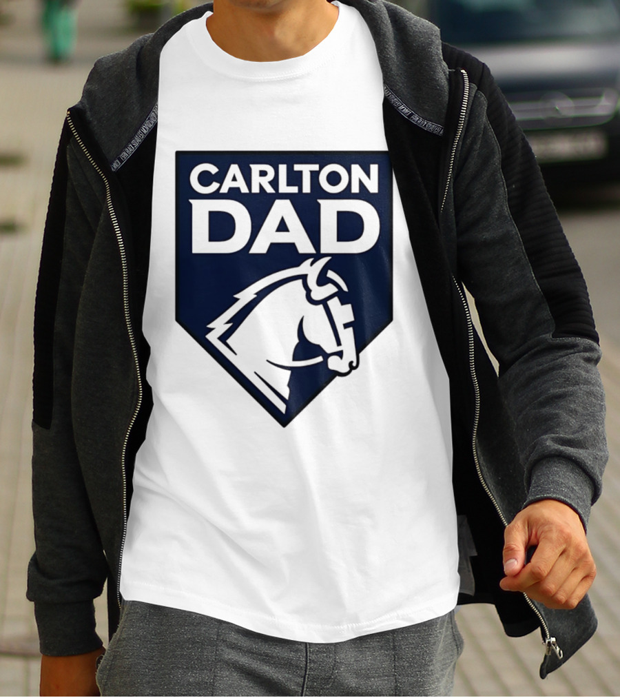 Carlton Dad AFL Father Football Club Horse T-Shirt