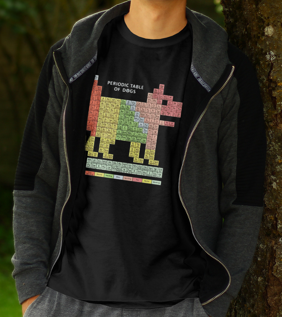 Periodic Table Of Dogs Breed Chart Non Sporting Hound Herding Misc Sporting Toy Terrier Working T-Shirt