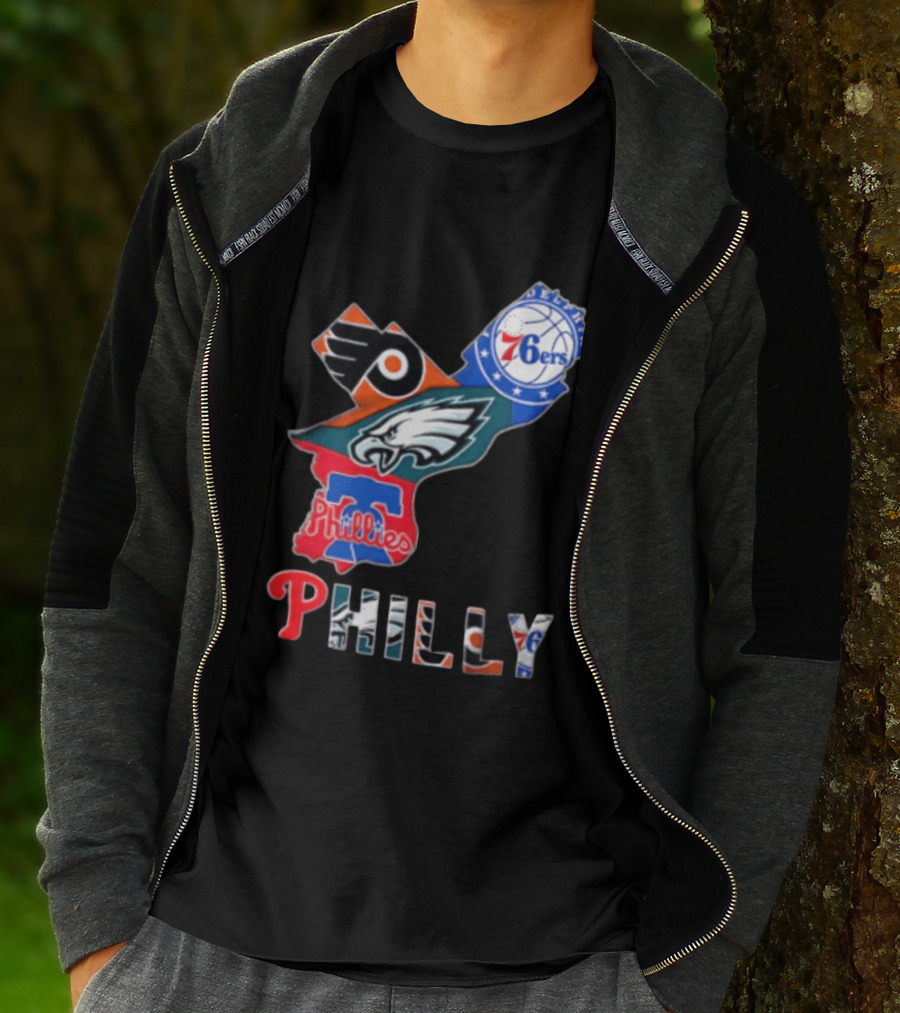 Philadelphia 76ers Flyers Eagles Phillies Philly Teams T-Shirt