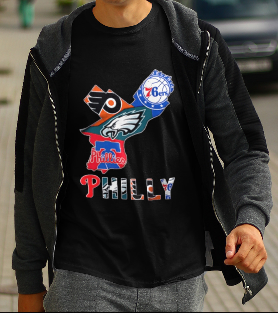 Philadelphia 76ers Flyers Eagles Phillies Philly Teams T-Shirt