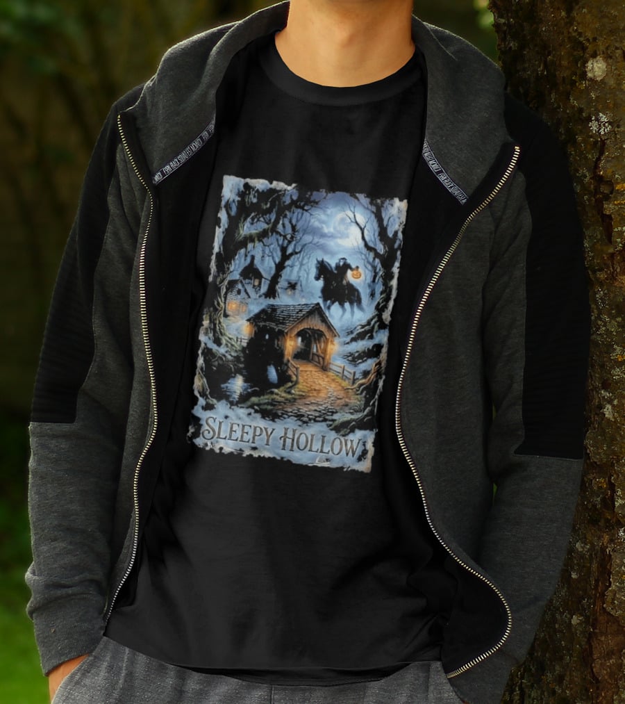 Sleepy Hollow Halloween Headless Horseman Bridge Scene Jack & Jones T-Shirt