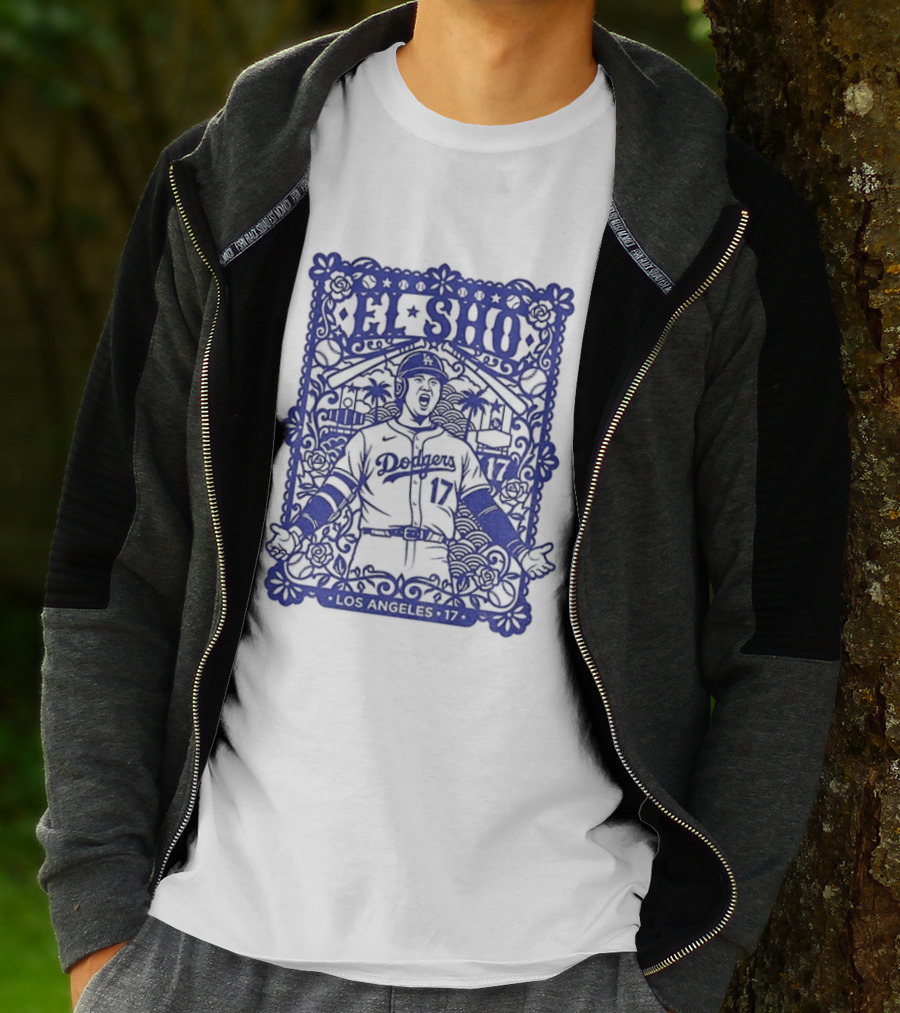 Shohei Ohtani El Sho Papel Picado Los Angeles Baseball T-Shirt