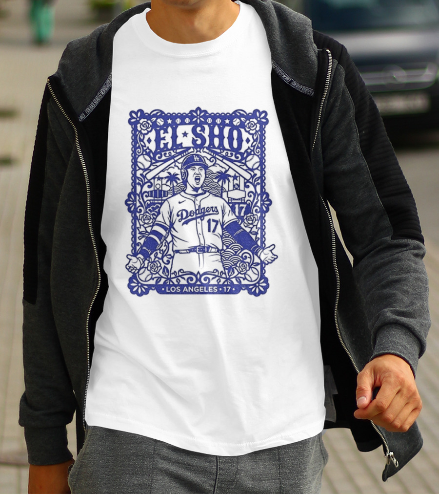 Shohei Ohtani El Sho Papel Picado Los Angeles Baseball T-Shirt