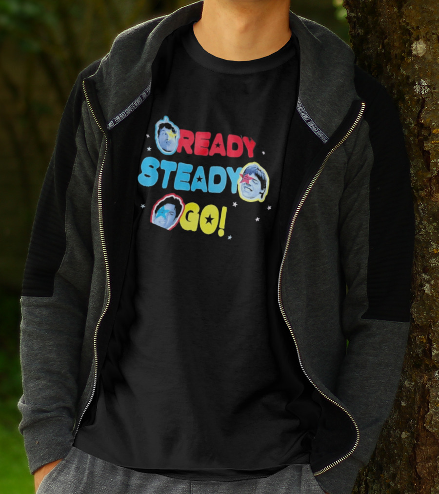 Ready Steady Go Friends Pop Music Colorful Star Portraits T-Shirt