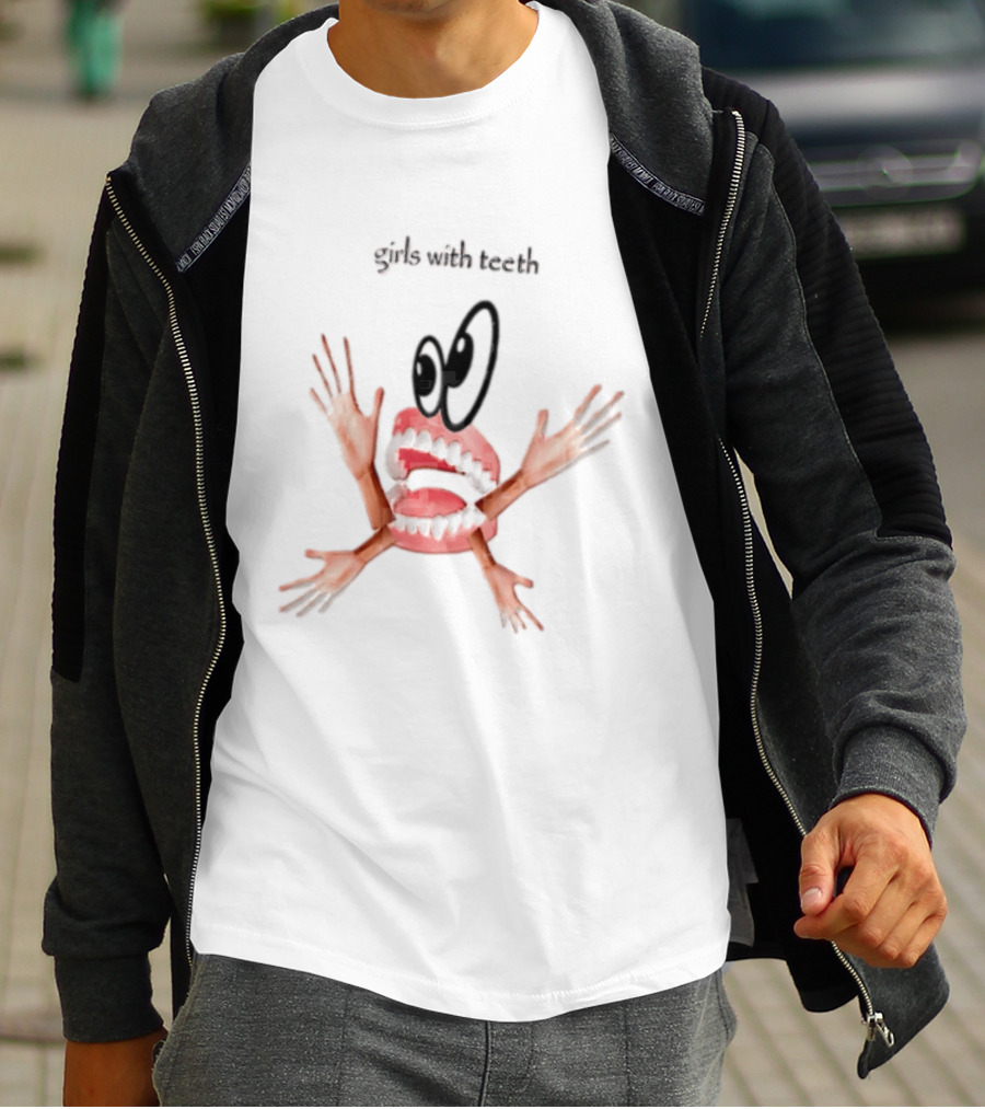Girls With Teeth False Teeth Human Arms Eyes T-Shirt