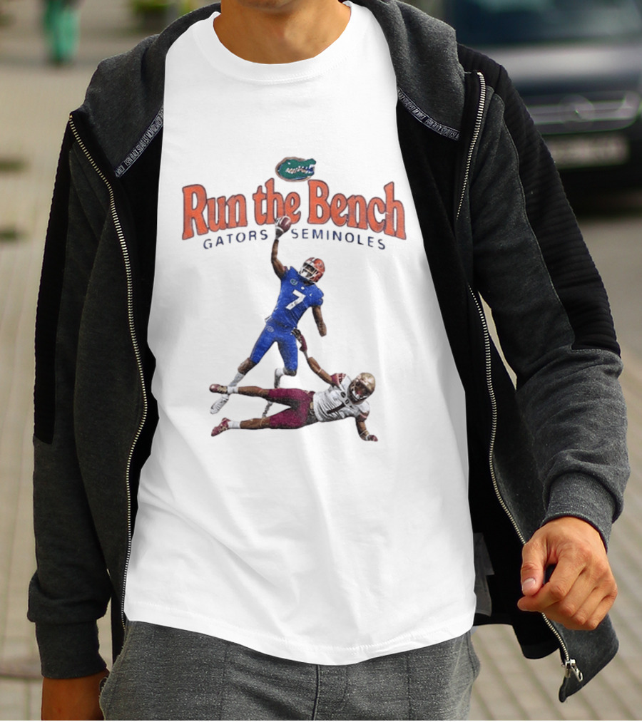 Run The Bench Gators Seminoles Football Rivalry T-Shirt