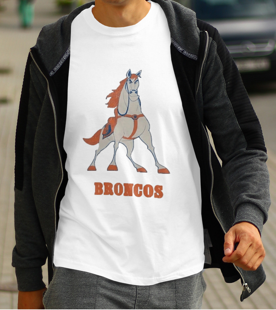 Maximus Broncos Football Horse Denver Broncos T-Shirt