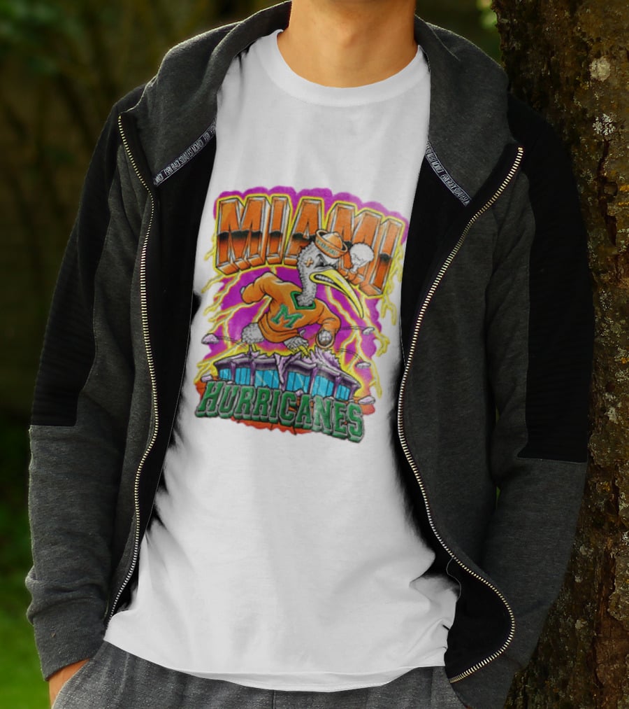 Miami Hurricanes Vintage Style Go Canes U Throwback T-Shirt